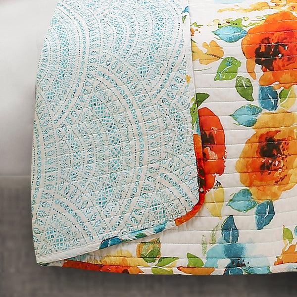Lush Décor Percy Bloom Quilt 3 Piece Set
