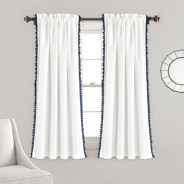 Lush Décor Pom Pom Window Curtain Panel