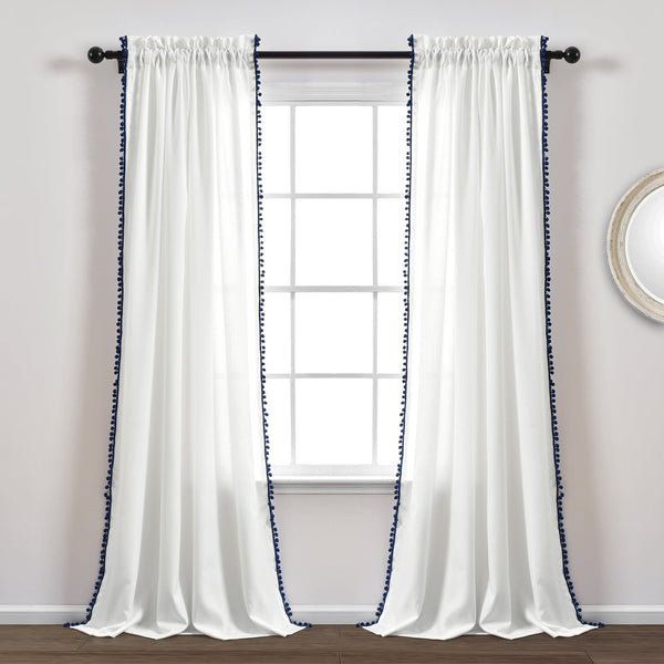 Lush Décor Pom Pom Window Curtain Panel