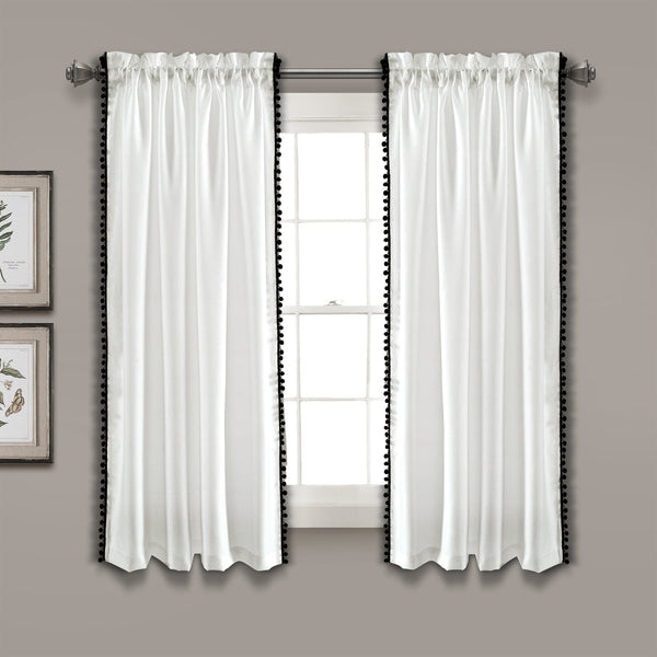 lush décor Pom Pom Window Curtain Panel
