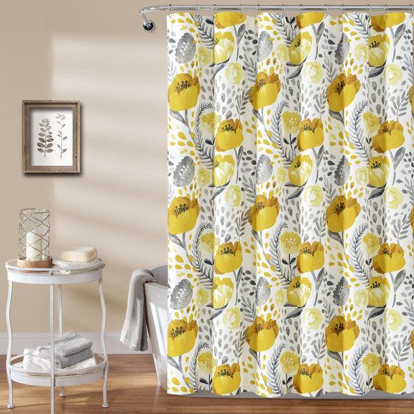 Lush Décor Poppy Garden Shower Curtain
