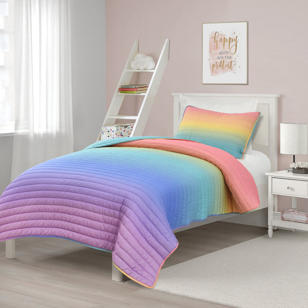 lush décor Rainbow Ombre Quilt Set