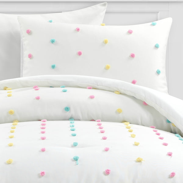 Lush Décor Rainbow Tufted Dot Comforter Set