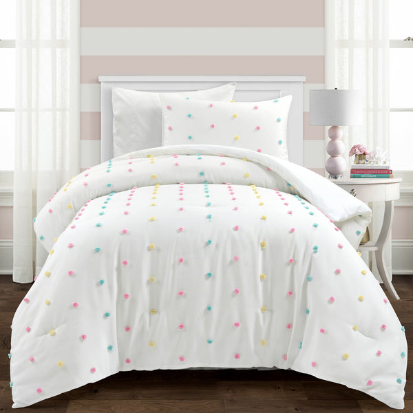 lush décor Rainbow Tufted Dot Comforter Set