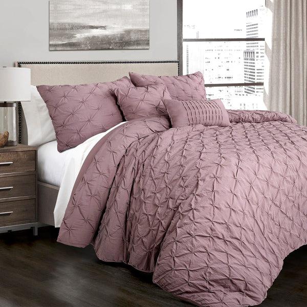 Lush Décor Ravello Pintuck 5 Piece Comforter Set