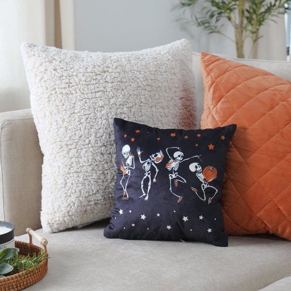Lush Décor Rocking Skeleton Decorative Pillow