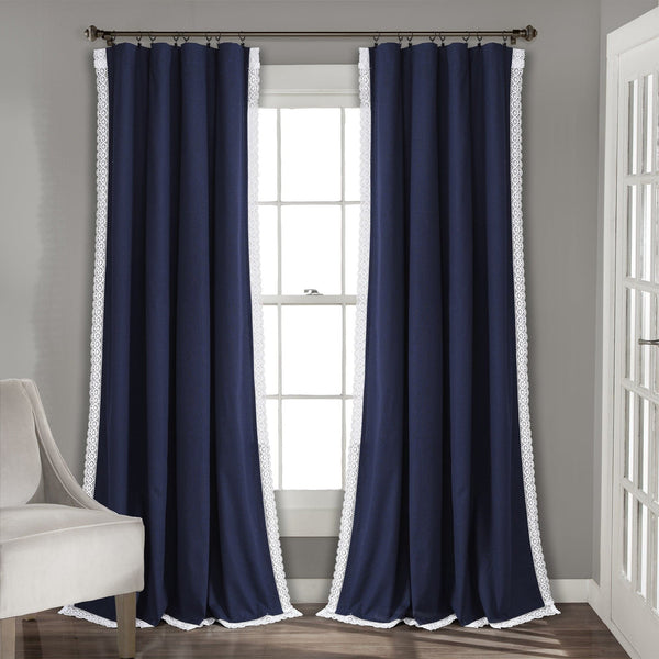 Lush Décor Rosalie Faux Linen Window Panel Set
