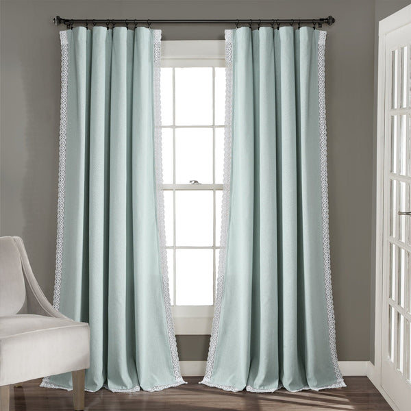 Lush Décor Rosalie Faux Linen Window Panel Set