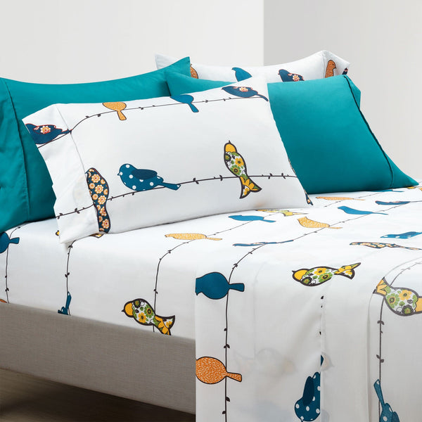 Lush Décor Rowley Birds 6 Piece Soft Sheet Set