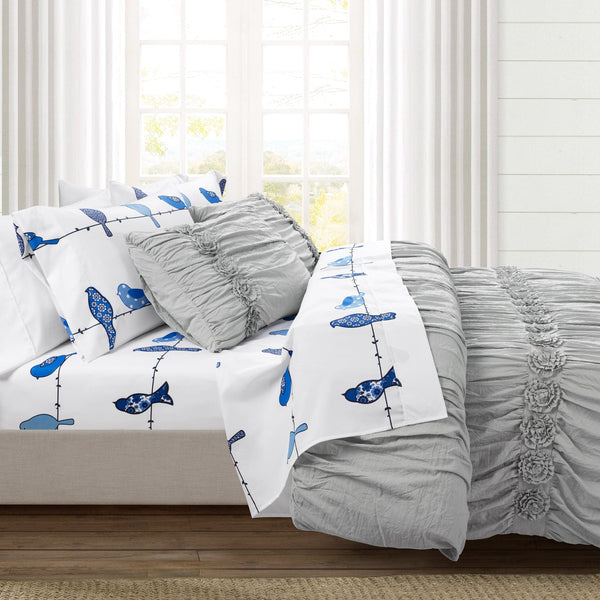 Lush Décor Rowley Birds 6 Piece Soft Sheet Set