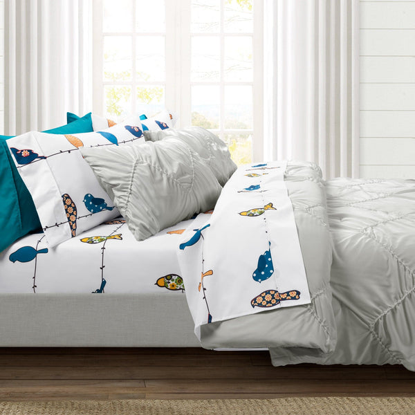 lush décor Rowley Birds 6 Piece Soft Sheet Set