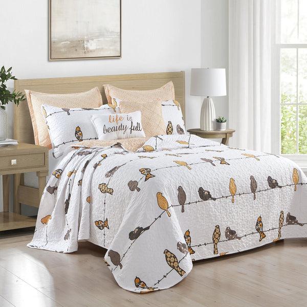 Lush Décor Rowley Birds Quilt 7 Piece Set