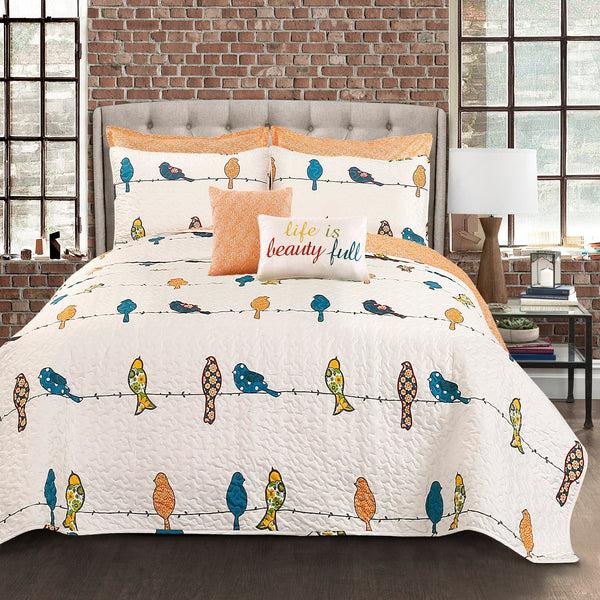 Lush Décor Rowley Birds Quilt 7 Piece Set
