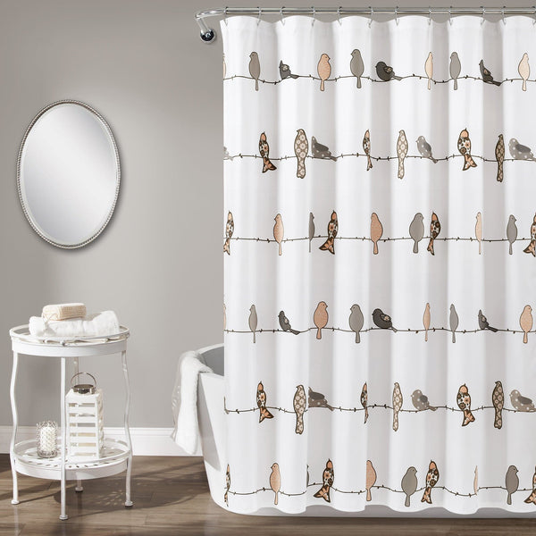 Lush Décor Rowley Birds Shower Curtain