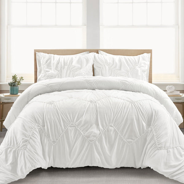 Lush Décor Ruched Chevron Comforter Set