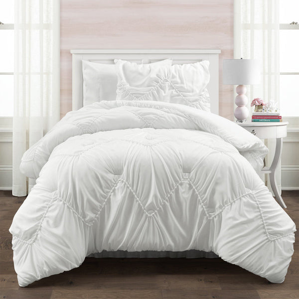 Lush Décor Ruched Chevron Comforter Set