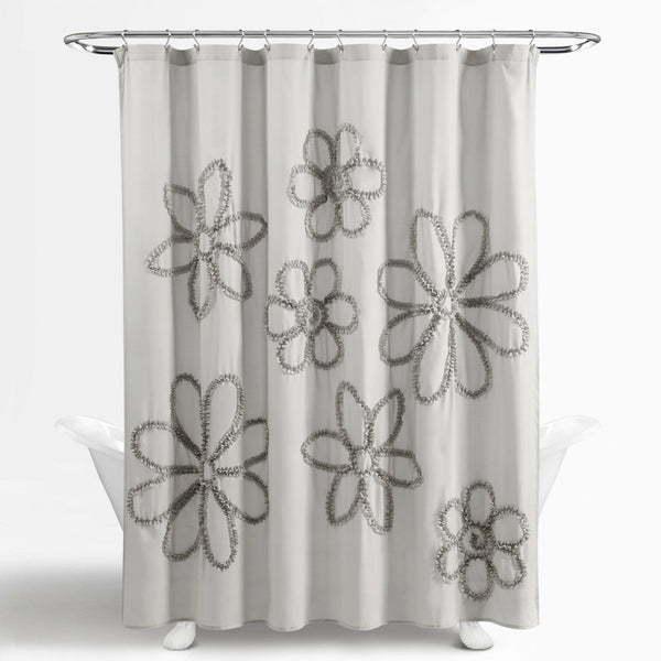 Lush Décor Ruffle Flower Shower Curtain