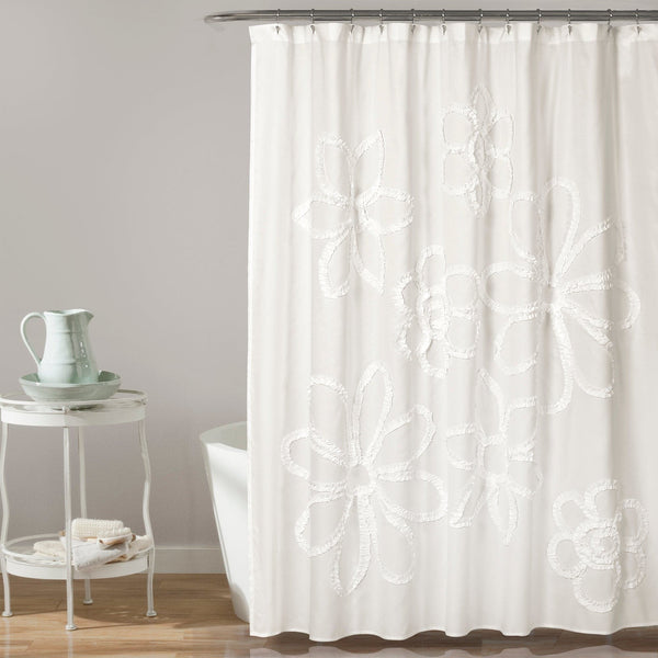 lush décor Ruffle Flower Shower Curtain