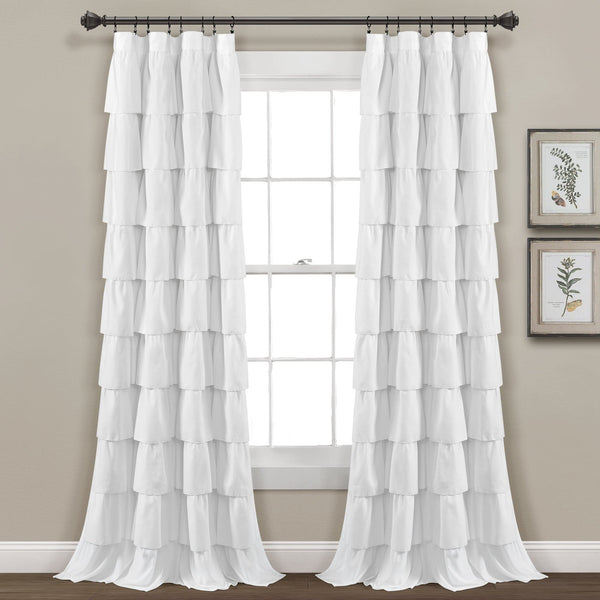 lush décor Ruffle Window Curtain Panel