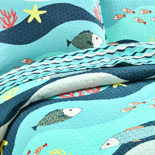 Lush Décor Sea Life Quilt Set