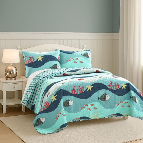 lush décor Sea Life Quilt Set