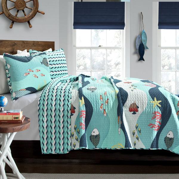 Lush Décor Sea Life Quilt Set
