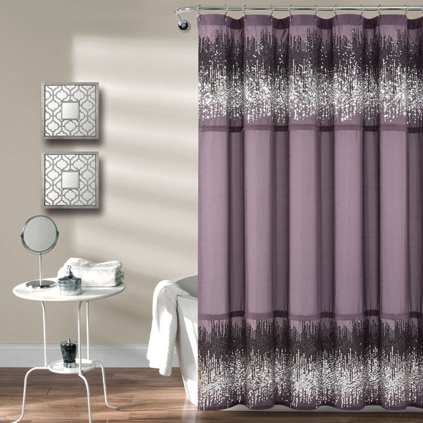 Lush Décor Shimmer Sequins Shower Curtain