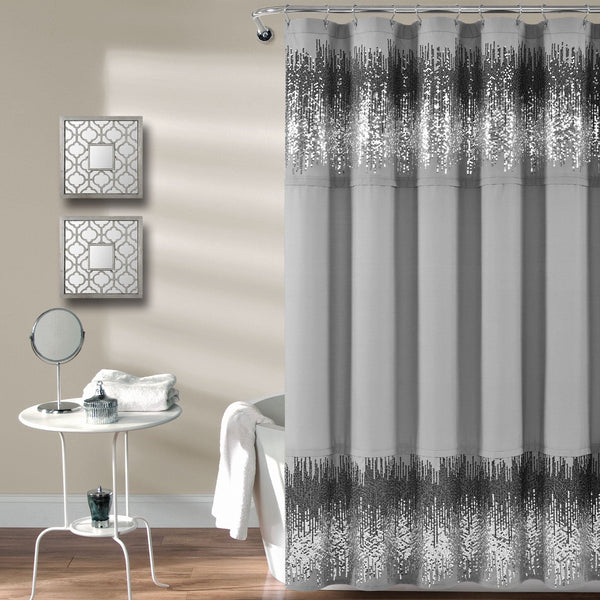 Lush Décor Shimmer Sequins Shower Curtain