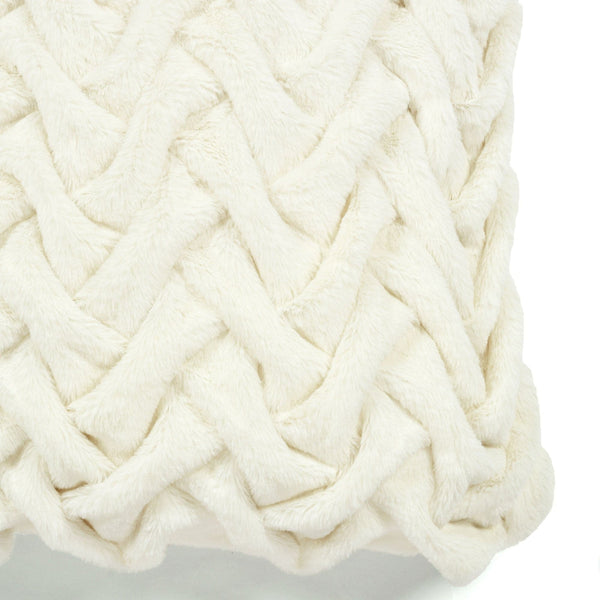 Lush Décor Soft Fur Weave Decorative Pillow Cover