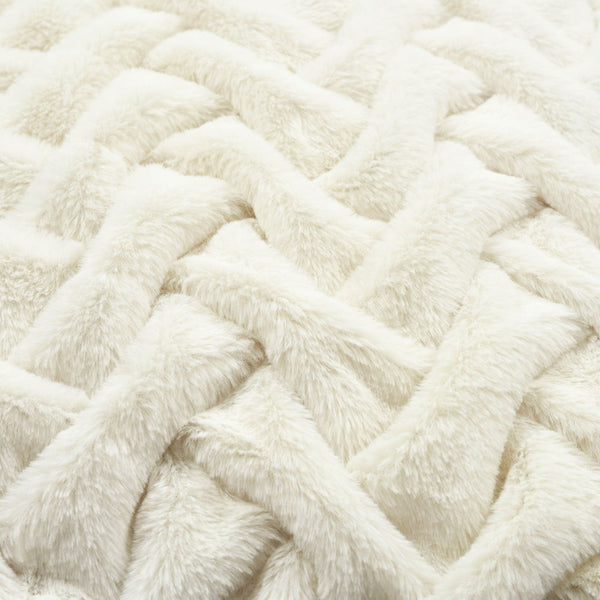 Lush Décor Soft Fur Weave Decorative Pillow Cover