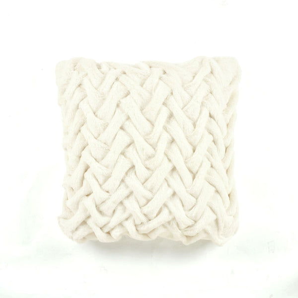 lush décor Soft Fur Weave Decorative Pillow Cover