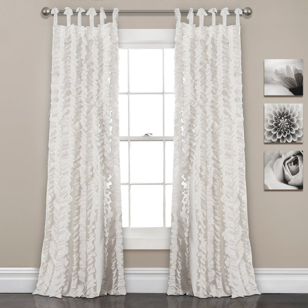 lush décor Sophia Ruffle Window Curtain Panel Set