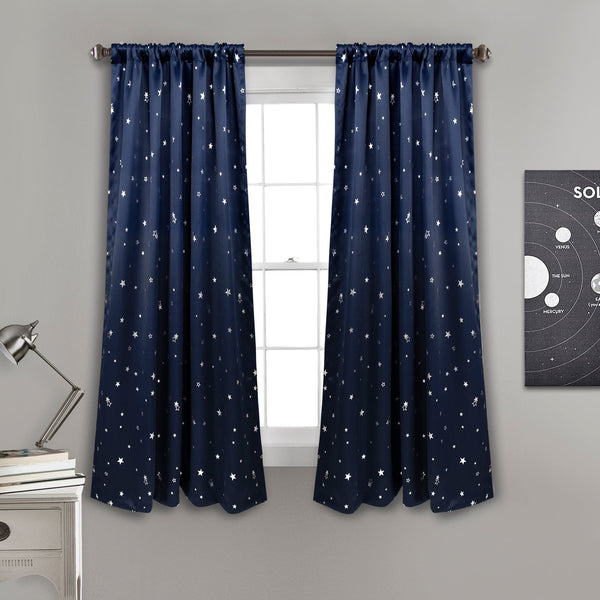 lush décor Star Blackout Window Curtain Set