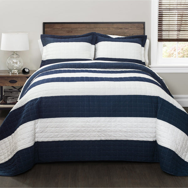 lush décor Stripe 3 Piece Quilt Set