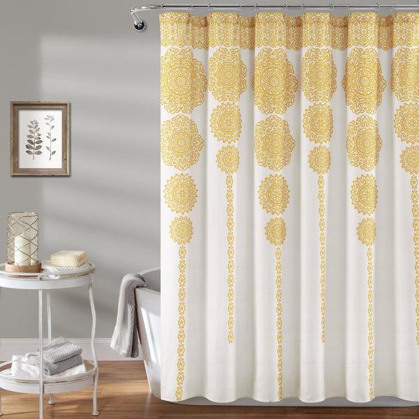 Lush Décor Stripe Medallion Shower Curtain