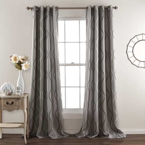 Lush Décor Swirl Light Filtering Window Curtains