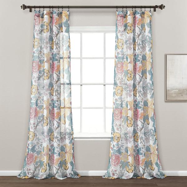 lush décor Sydney Sheer Window Curtain Panel Set