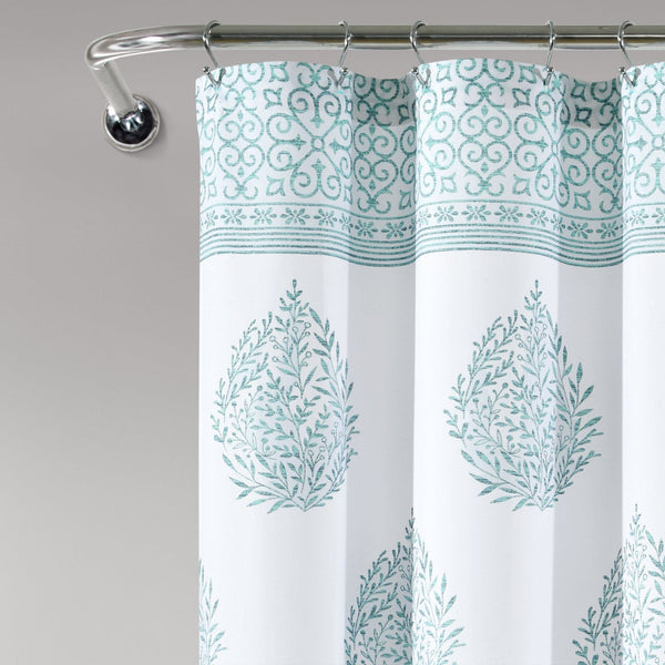 Lush Décor Teardrop Leaf Shower Curtain