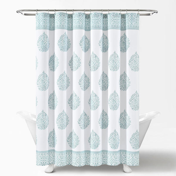 Lush Décor Teardrop Leaf Shower Curtain