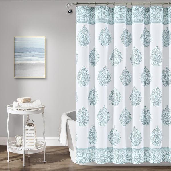 lush décor Teardrop Leaf Shower Curtain