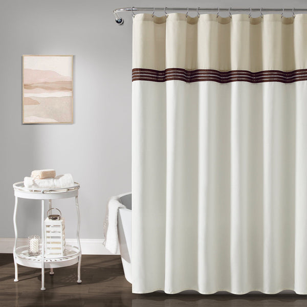 lush décor Terra Embroidery Shower Curtain