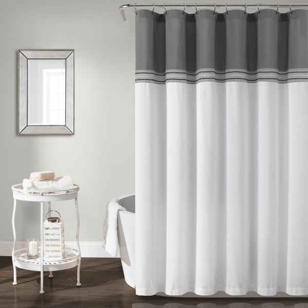 Lush Décor Terra Embroidery Shower Curtain
