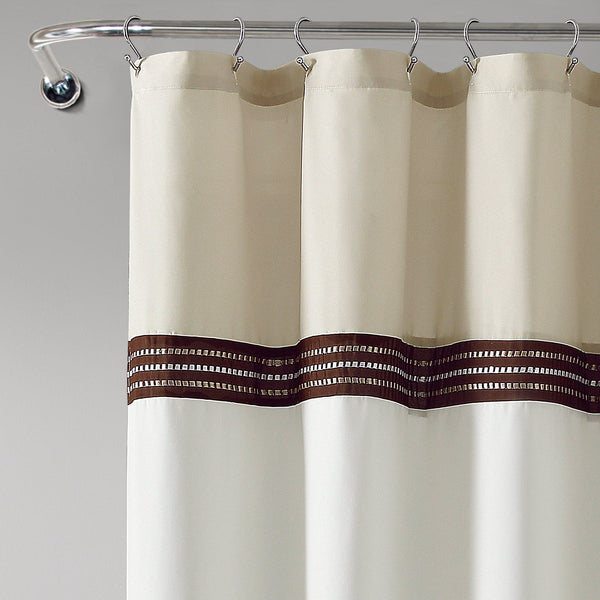 Lush Décor Terra Embroidery Shower Curtain