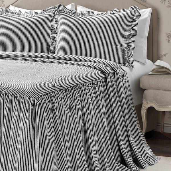 Lush Décor Ticking Stripe Bedspread Set