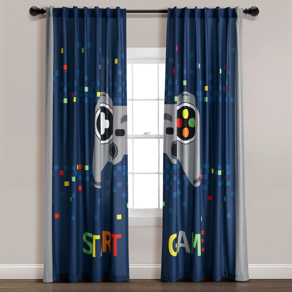 Lush Décor Video Games Window Curtains