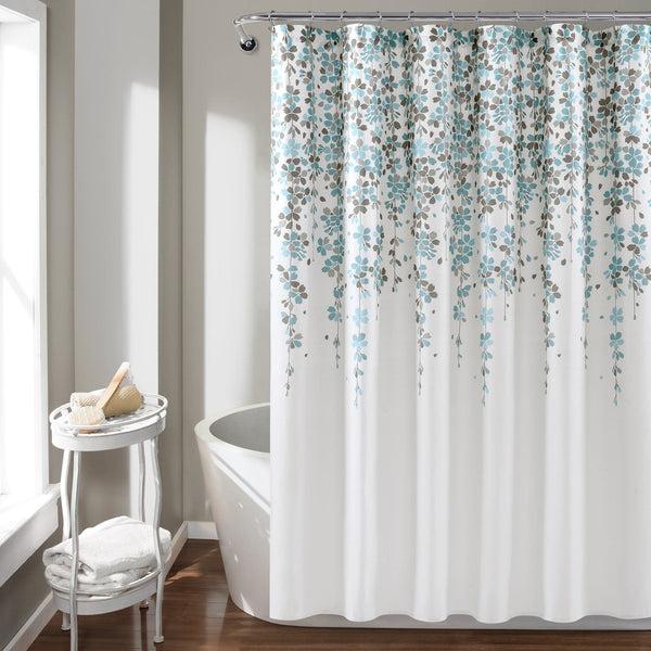 Lush Décor Weeping Flower Shower Curtain