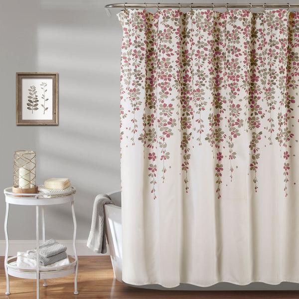 lush décor Weeping Flower Shower Curtain