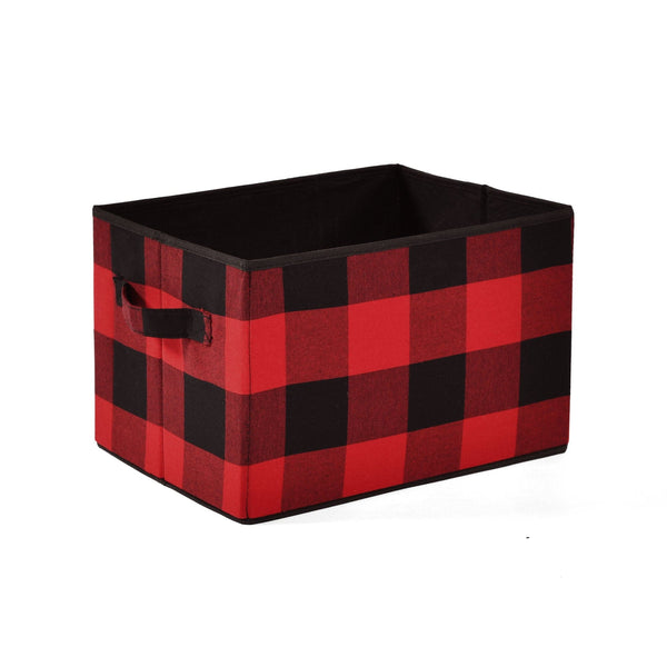 Lush Décor Woven Buffalo Check Gift Box Set