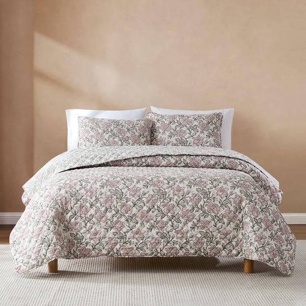 lush décor Zara Floral Block Reversible Quilt Set