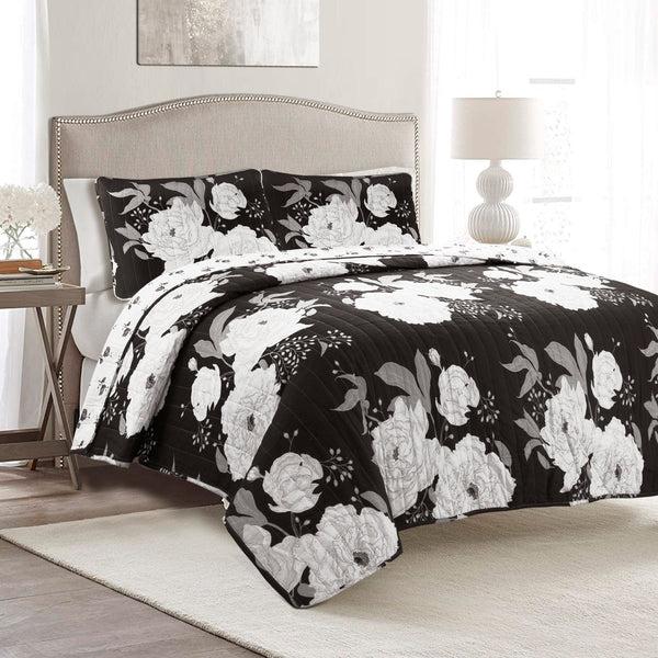 Lush Décor Zinnia Floral 3 Piece Quilt Set